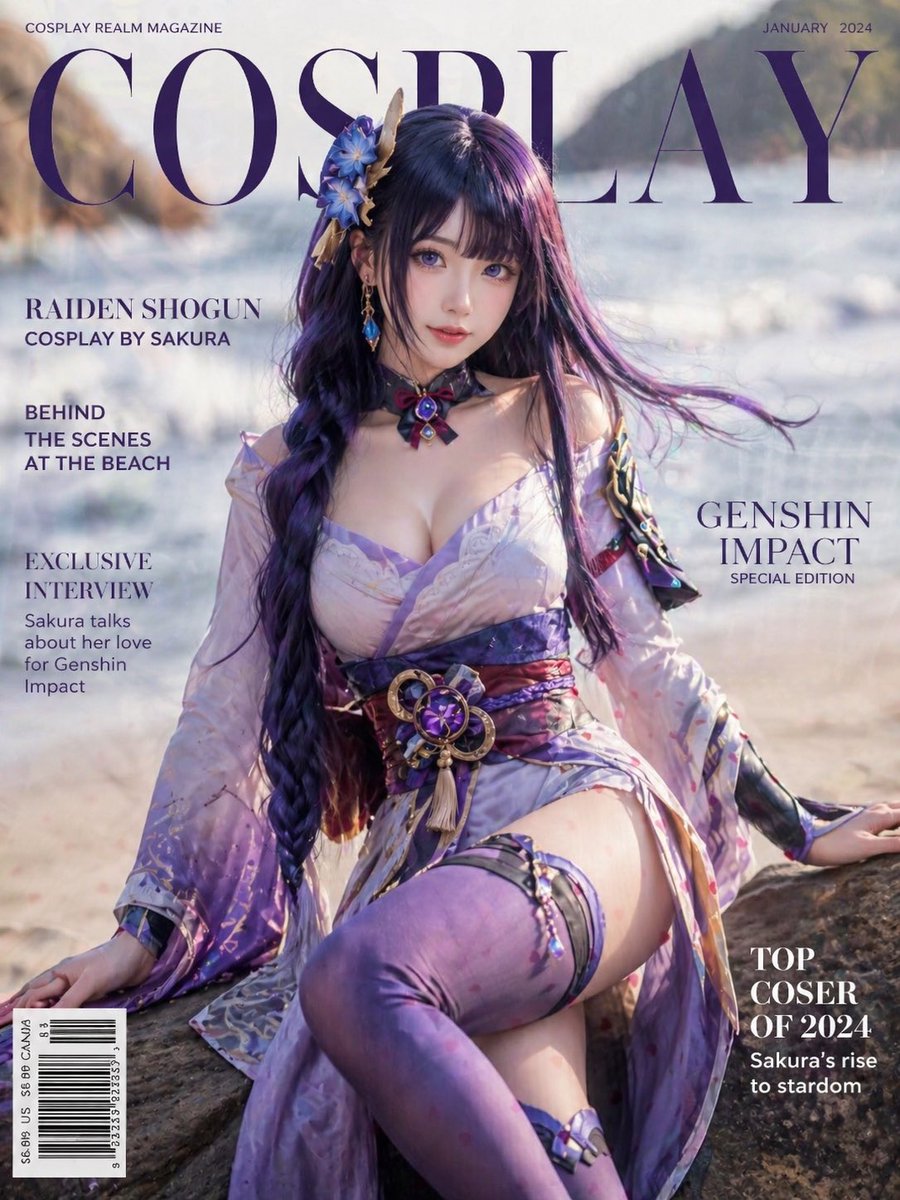 雷电将军海滩 Cosplay 封面