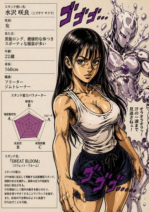 漫画风格替身使者个人资料页