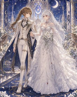 月光大教堂中的星辰百合婚礼