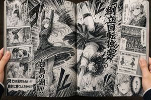 虚构“裙装对决”漫画跨页