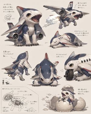 喷气式飞机小狗生物设计图