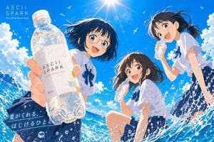 动漫风格夏季汽水广告海报