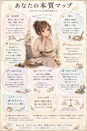 日系人格特质地图海报