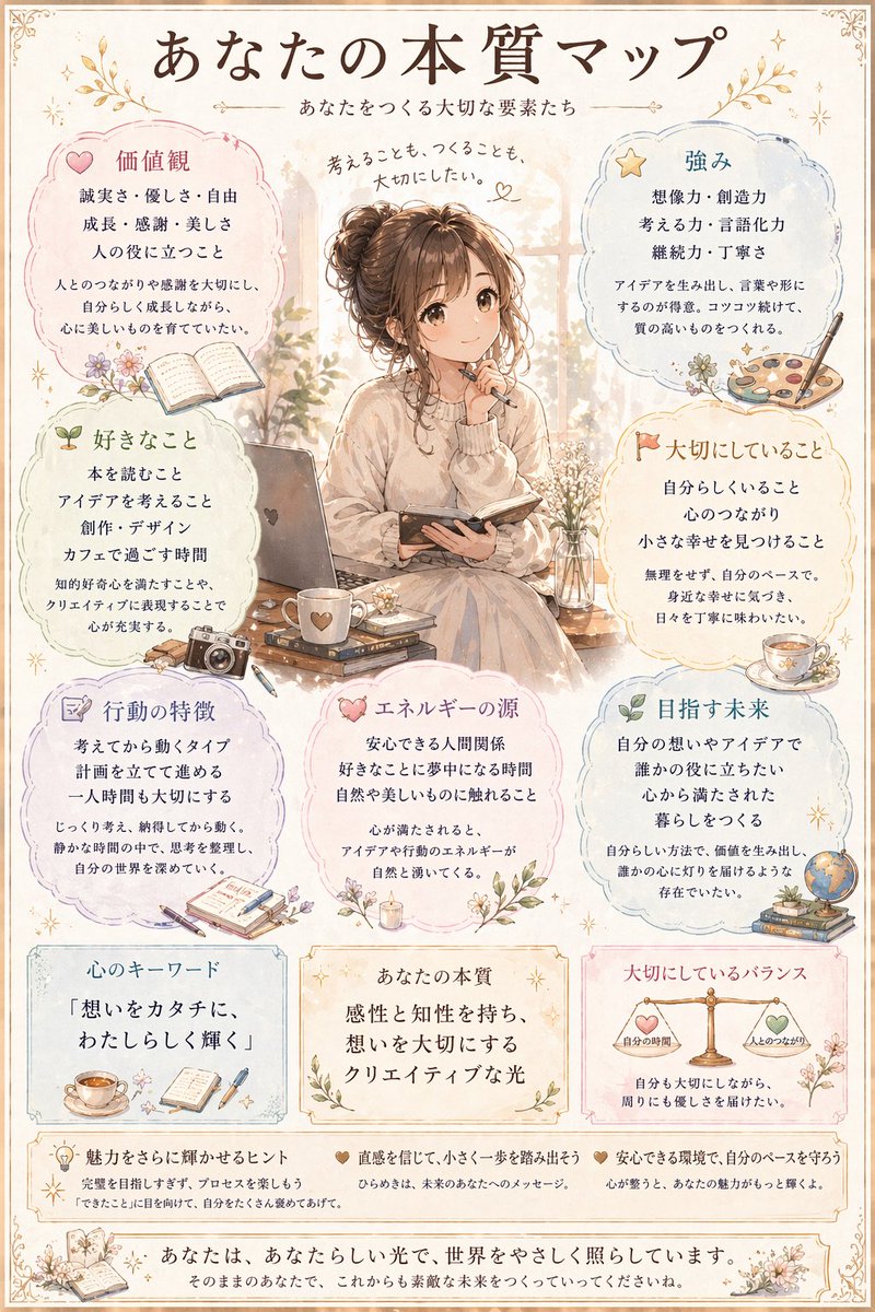 日系人格特质地图海报