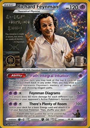 理查德·费曼 (Richard Feynman) 灵能交易卡