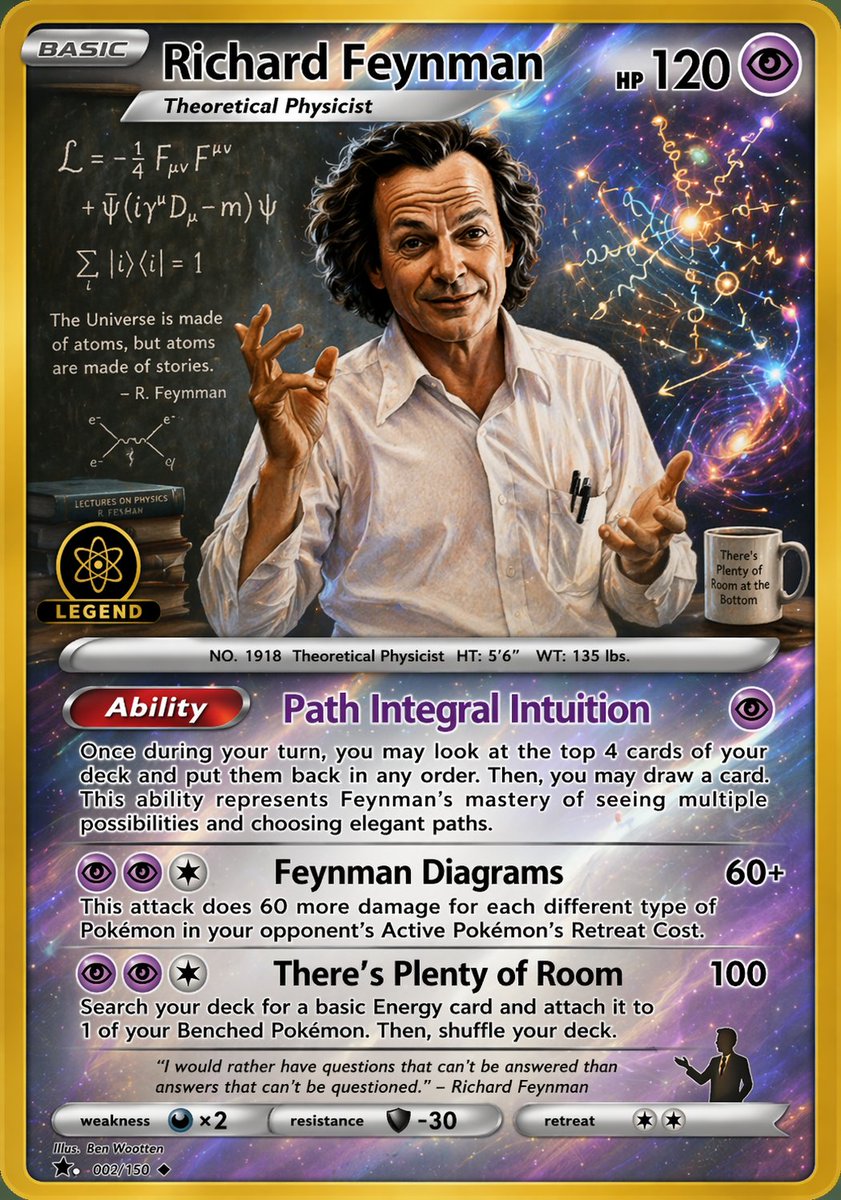 理查德·费曼 (Richard Feynman) 灵能交易卡