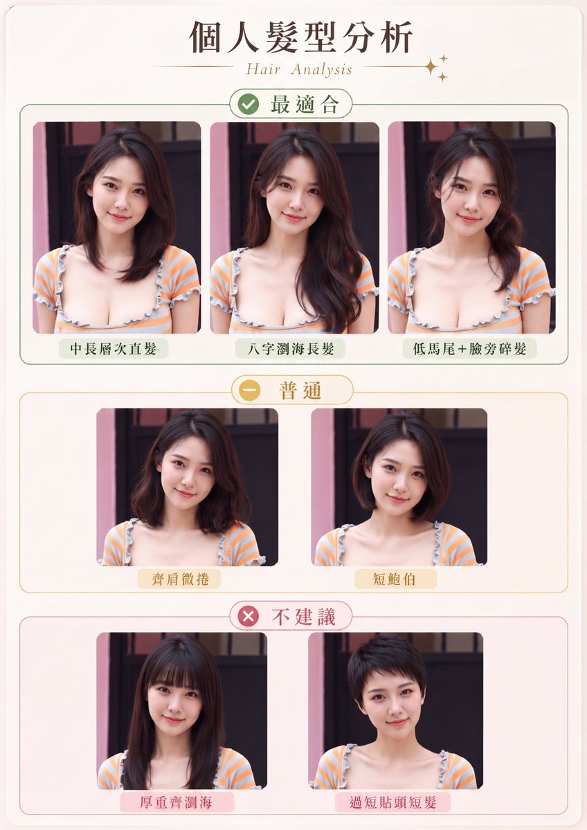 个人发型分析卡