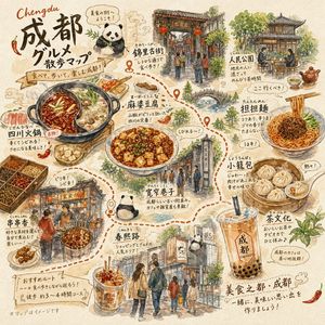 成都美食漫步地图