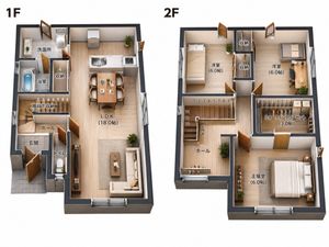 将 2D 平面图转换为 3D 房地产效果图