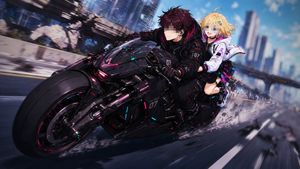 Cyberpunk Two-Rider Chase