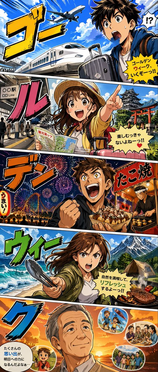 Golden Week Travel Poster