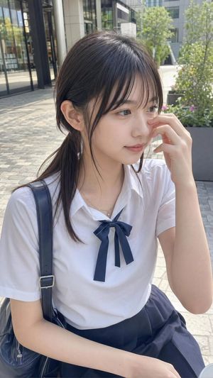 休闲学生制服街拍