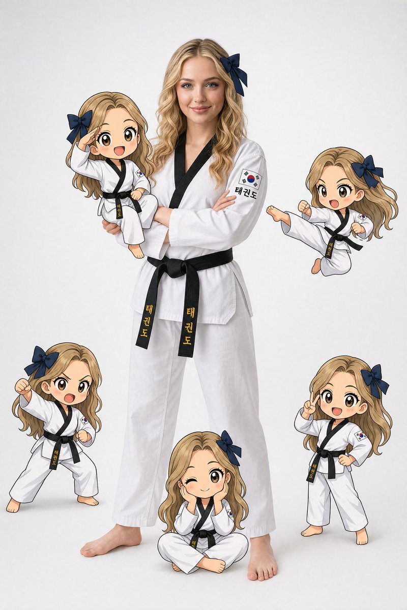 跆拳道女性与 Q 版形象