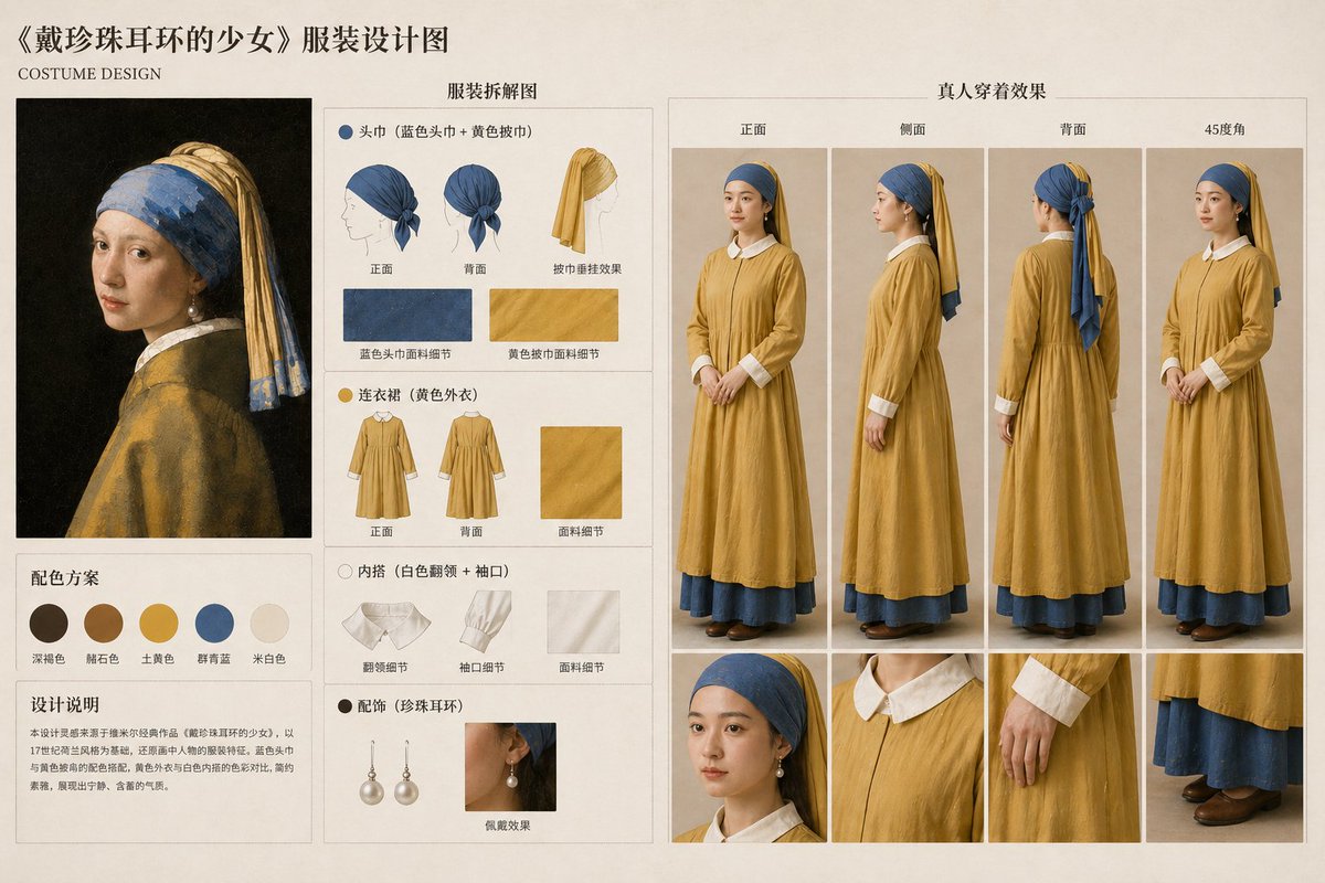 绘画转时装设计提示词