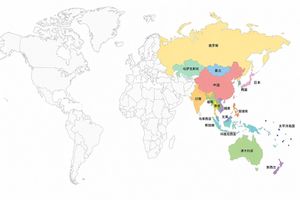 亚太地区高亮世界地图