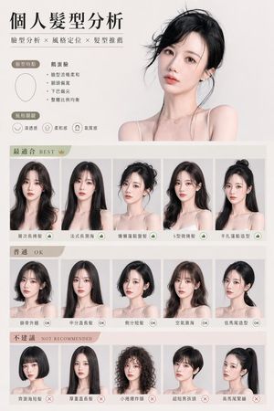 中文个人发型分析图表