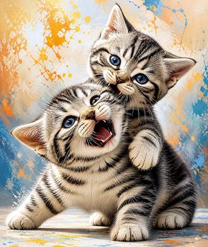 活泼可爱的美国短毛猫幼崽
