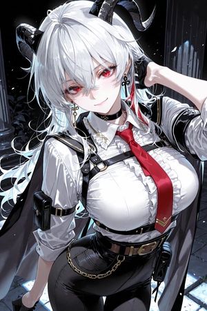 原创长角角色动漫风格重绘