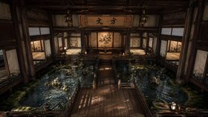 电影感日式寺庙大殿