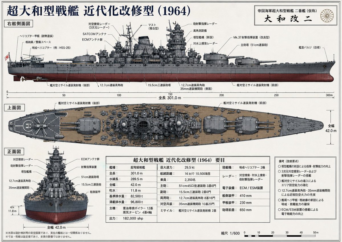 日本战列舰现代化改造蓝图