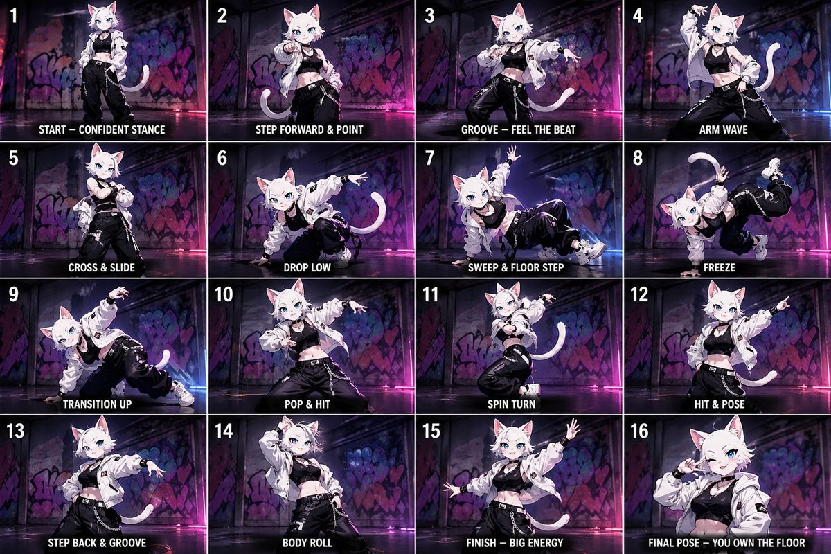 Anime Dance Grid