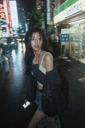 日式黑色电影街头抓拍