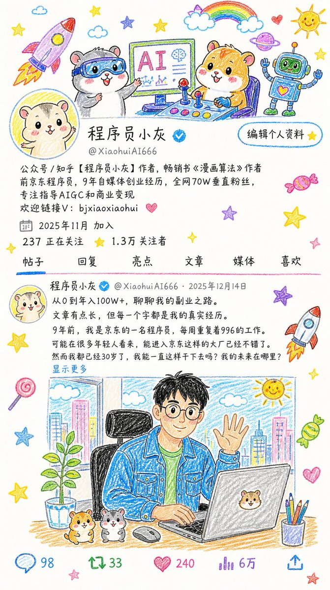 儿童蜡笔画风格插图
