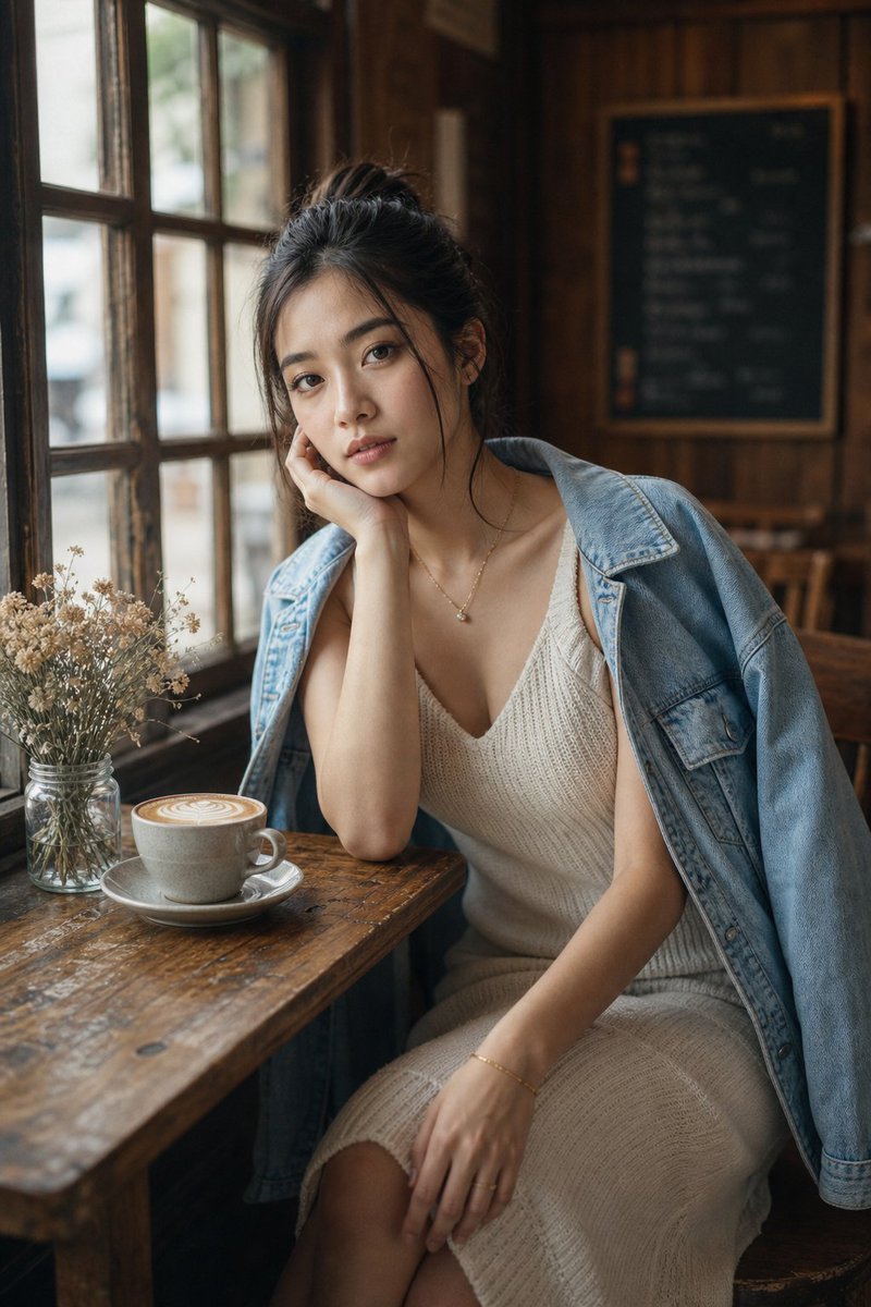 Vintage Cafe Portrait