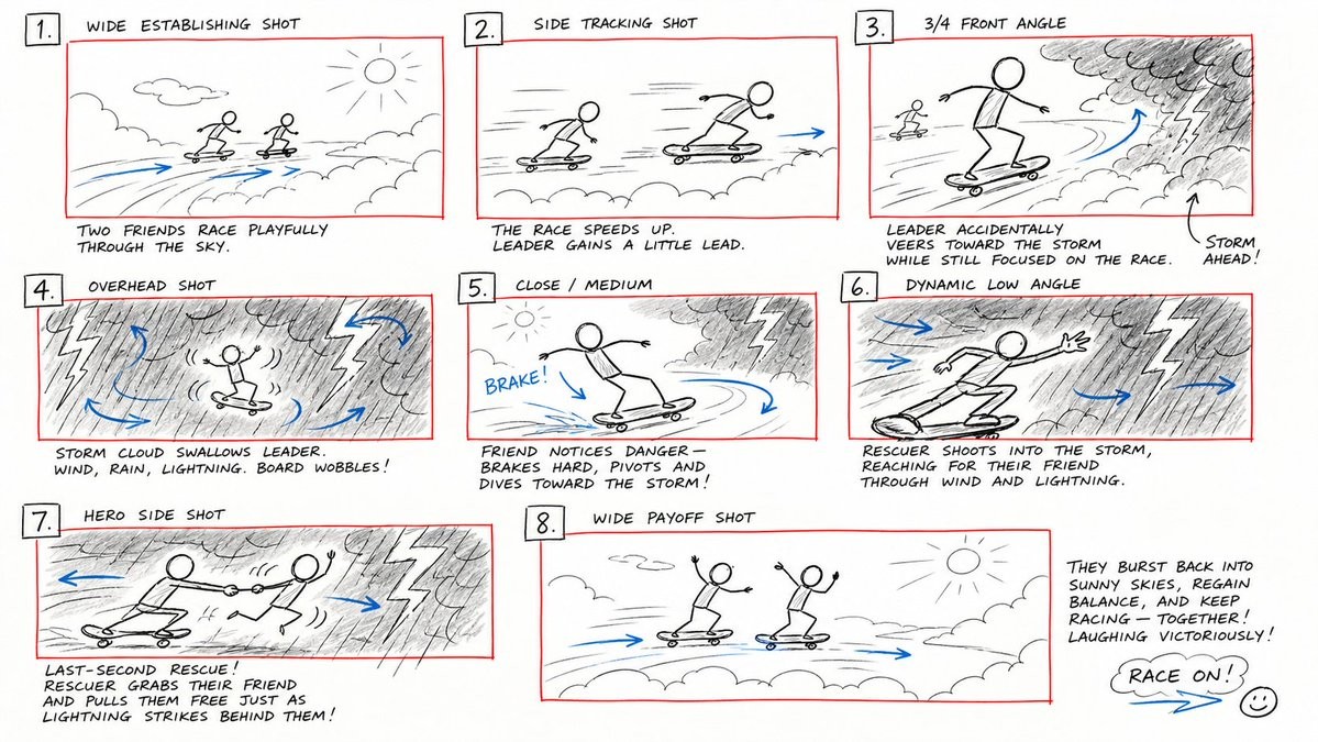 Rescue Chase Storyboard