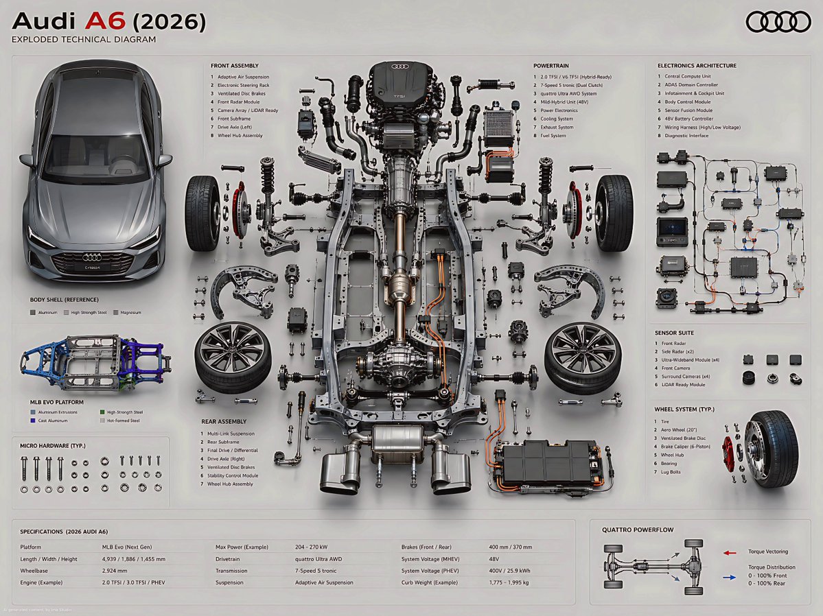 Exploded Technical Diagram Poster