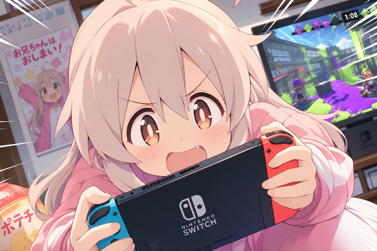 Anime Character Playing Video Games