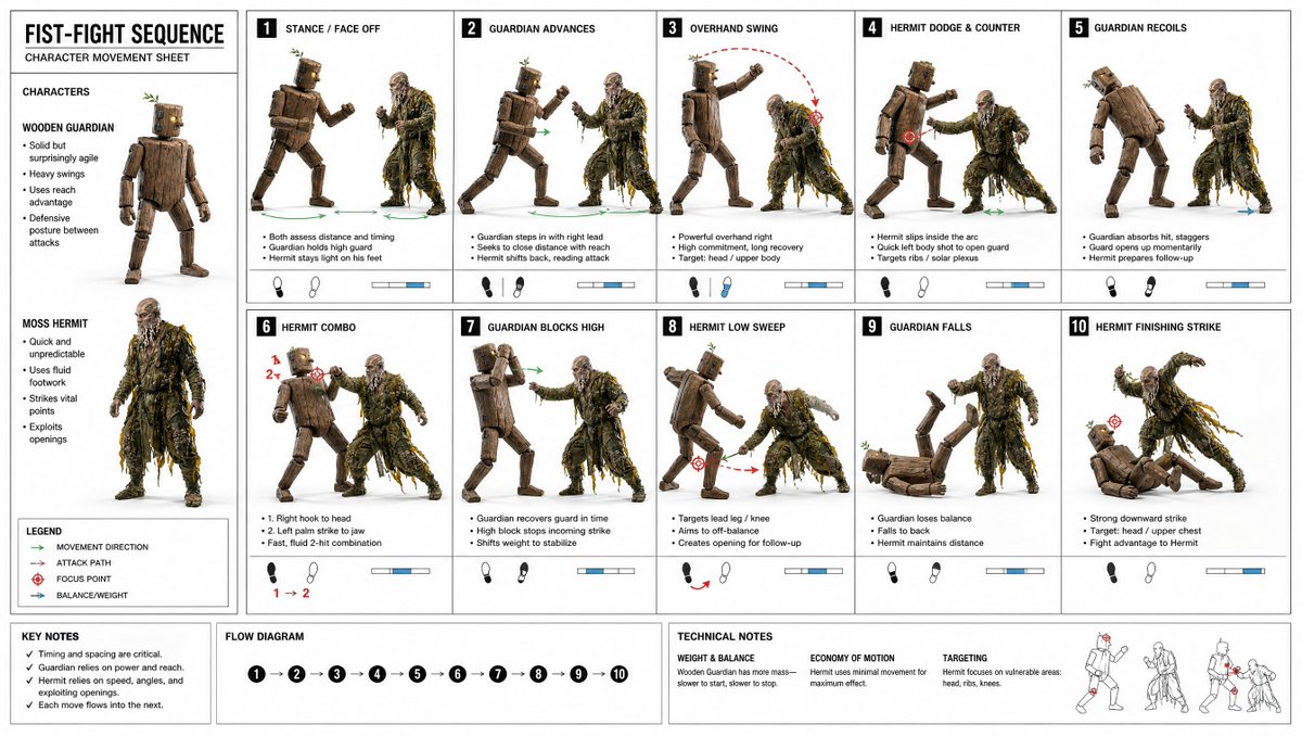 Fist-Fight Character Motion Sheet