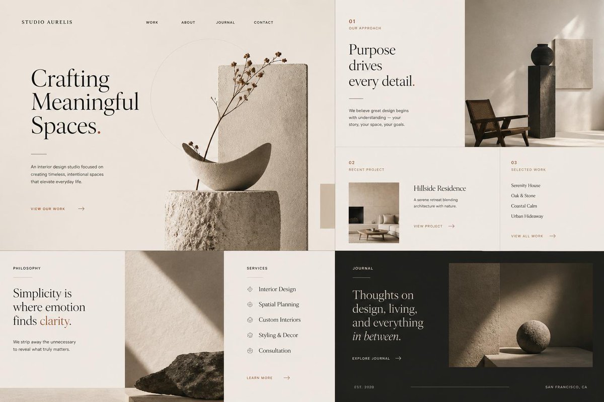 Minimal Interior Studio Website