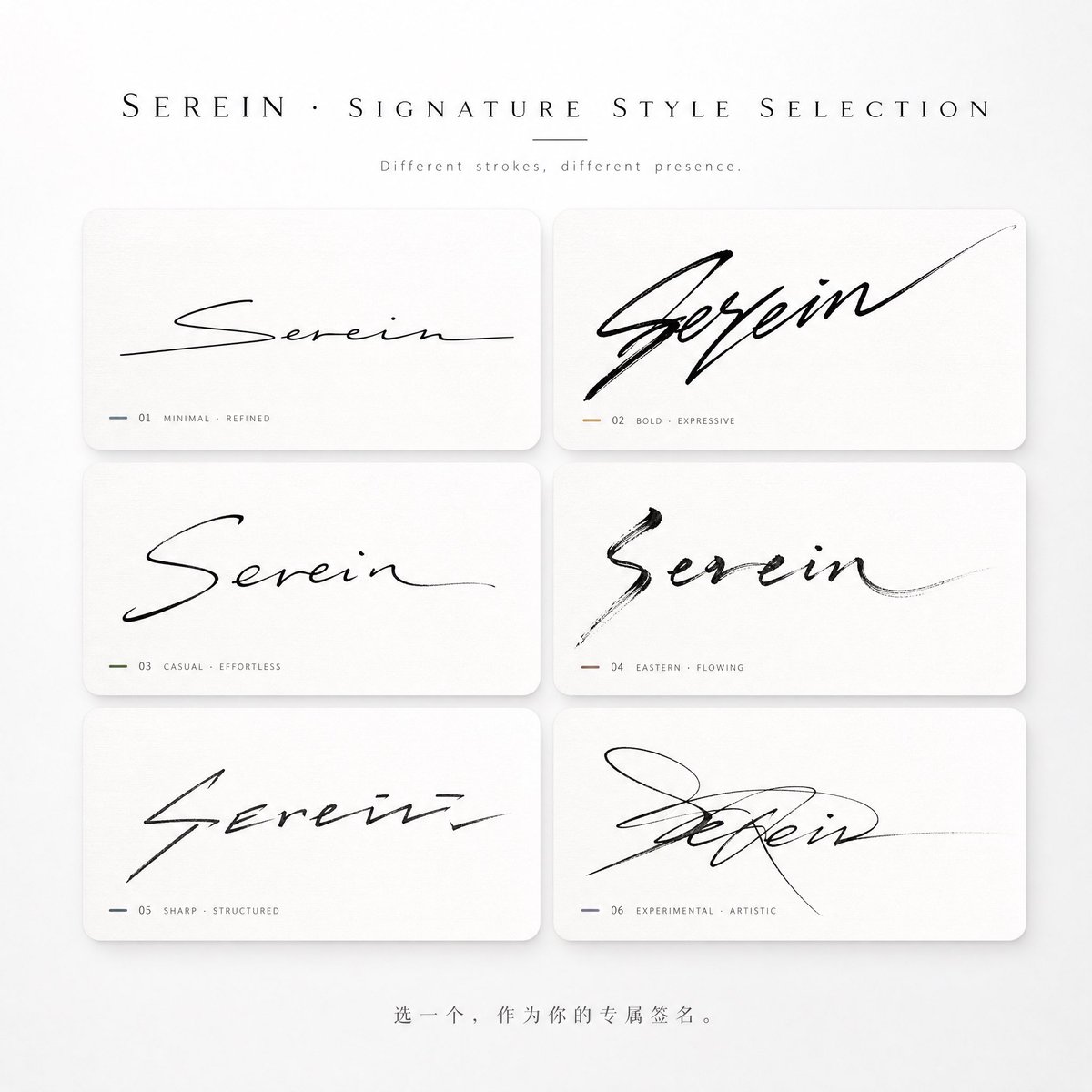Signature Style Selection Sheet
