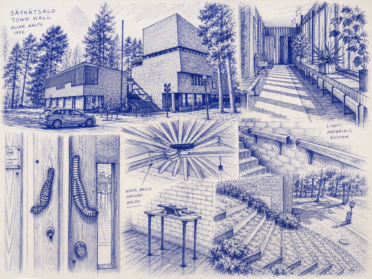 Säynätsalo Town Hall Sketchbook