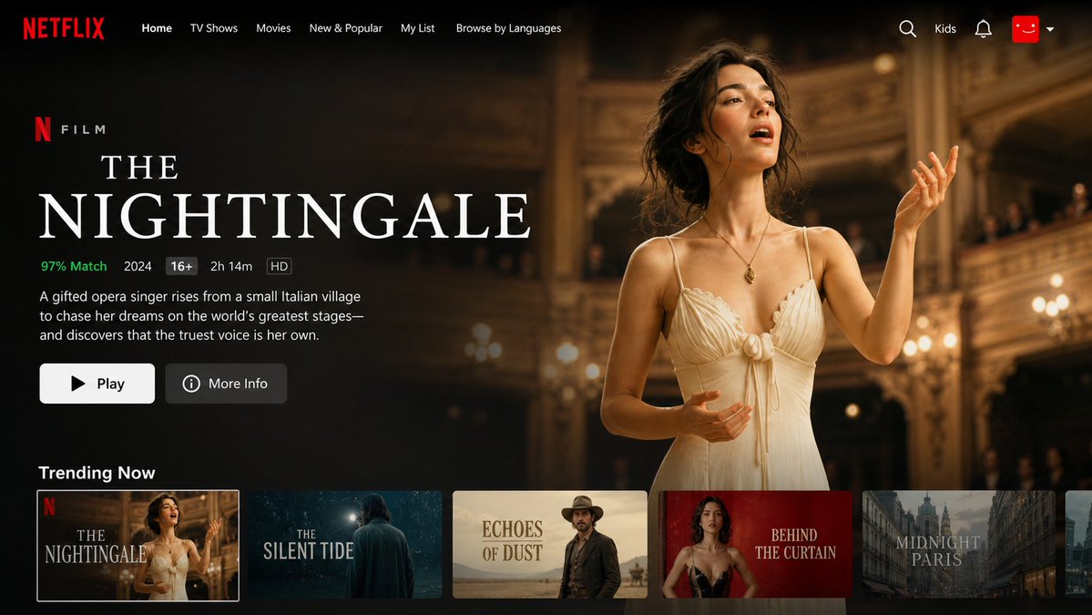 Netflix UI Homepage Generator