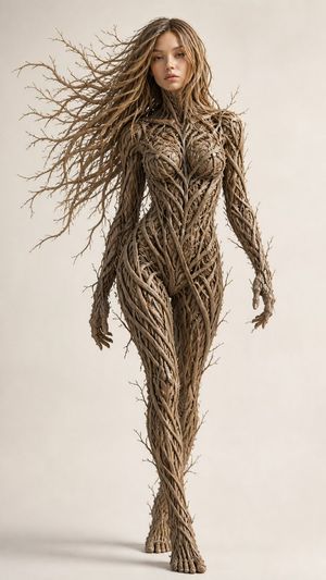 Dry Branch Sculpture Portrait