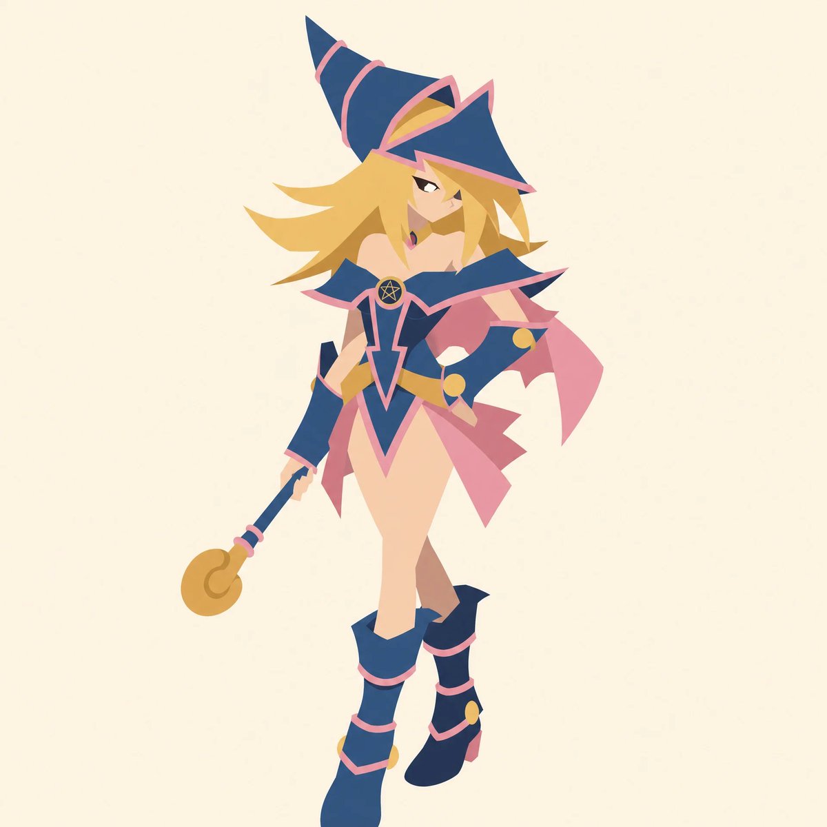 Cut-out Style Character Illustration