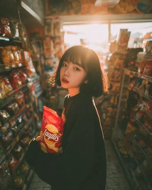 Convenience Store Candid Portrait