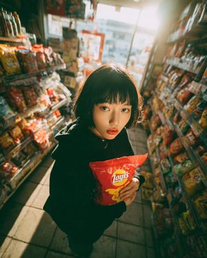 Convenience Store Candid Portrait