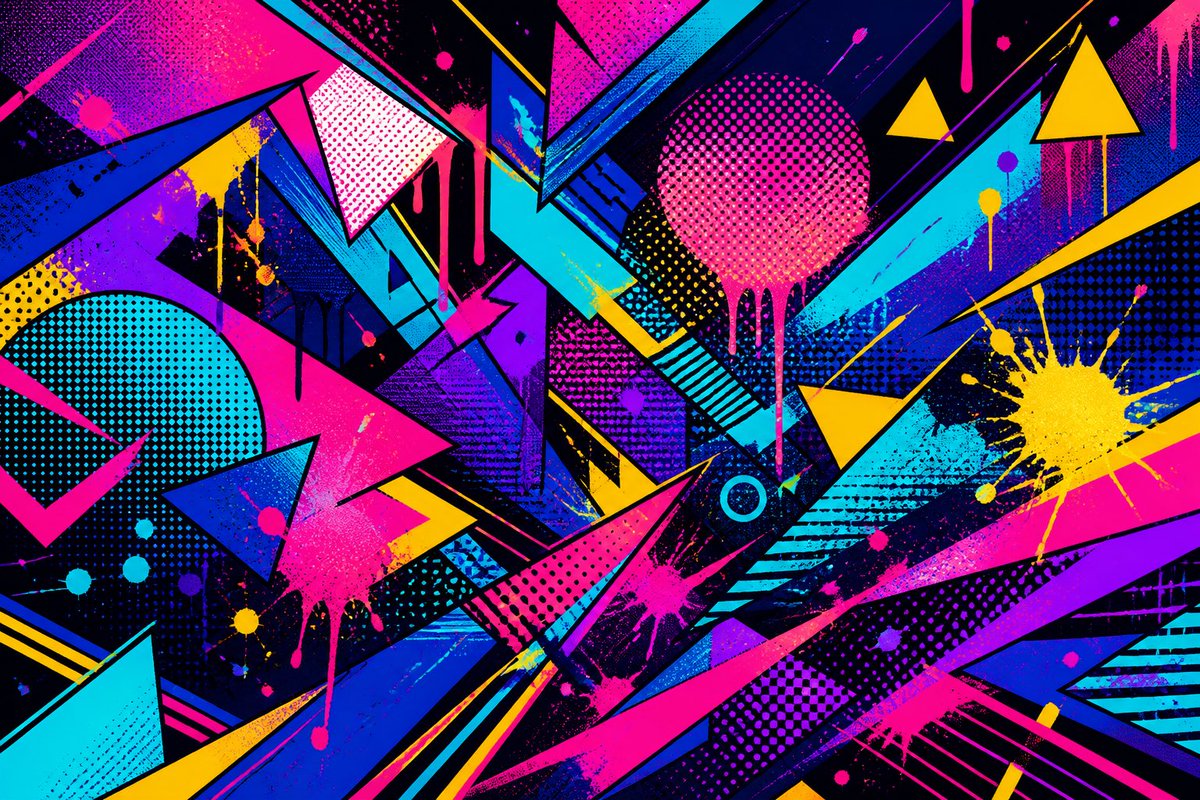 Pop Art Street Abstract Background