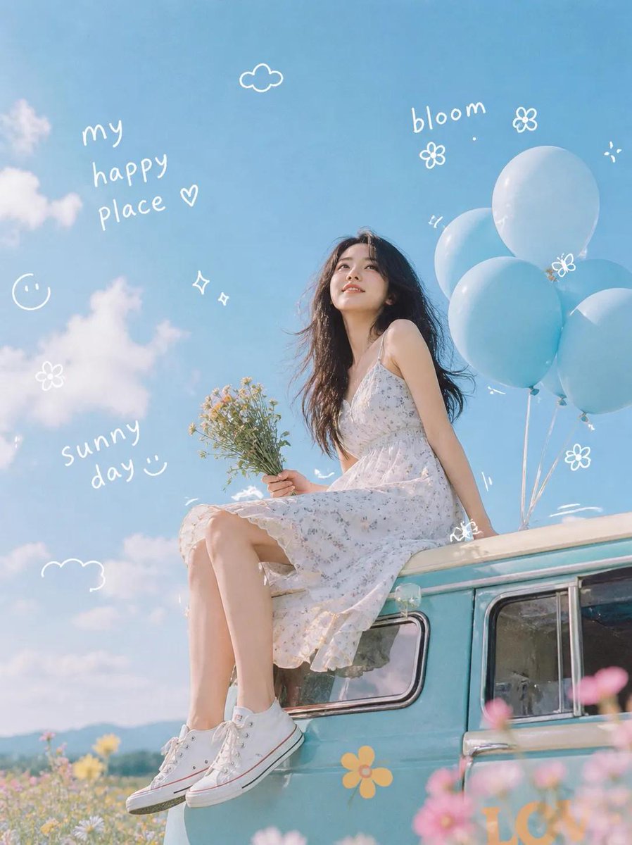 Dreamy Van Rooftop Flower Field