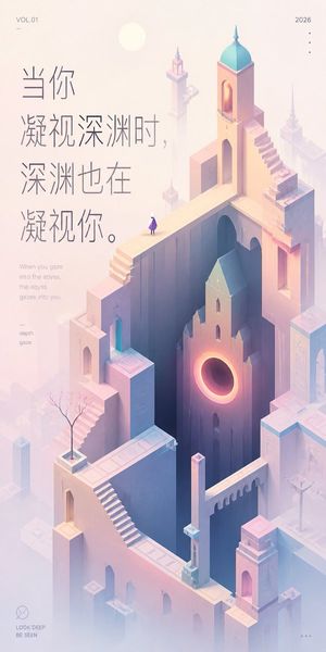 Pastel Abyss Quote Wallpaper