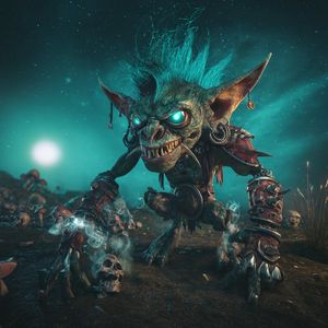 Glowing Goblin Shaman in Swamp