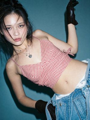 Y2K Flash Fashion Portrait