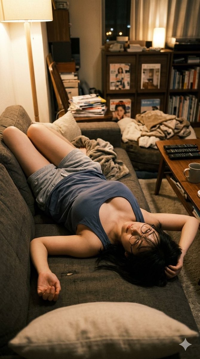 Cozy Night Living Room Candid