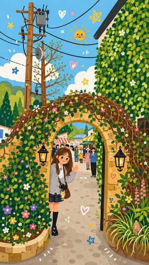 Decorative Folk Flat Illustration I