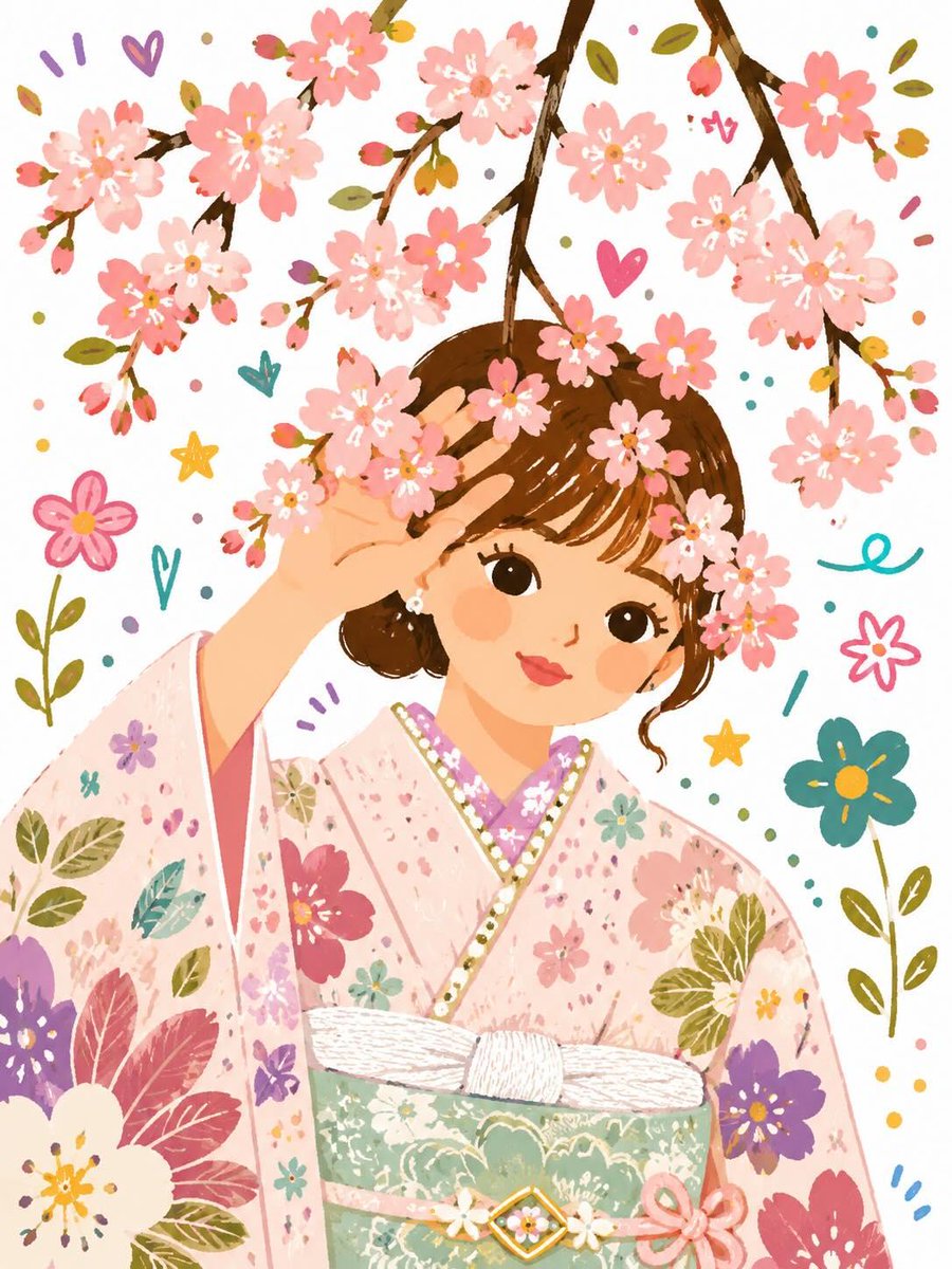 Decorative Folk Flat Illustration I