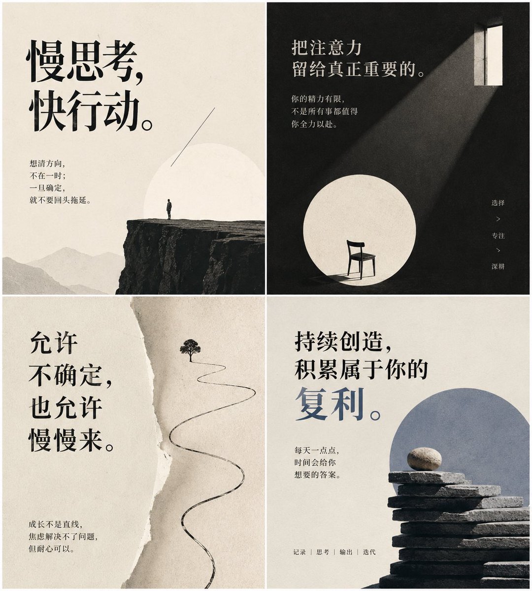 极简中文建议卡片网格