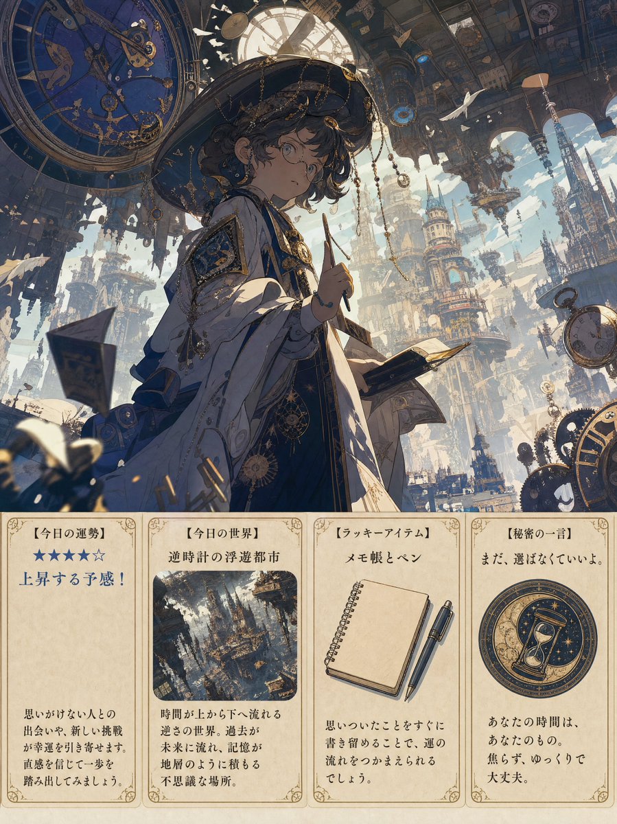 Steampunk Fortune Card
